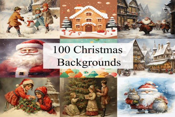 100 Christmas Backgrounds: Your All-in-One Festive Design Kit