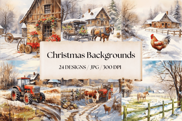 Bring Festive Charm to Your Projects with Watercolor Christmas Backgrounds