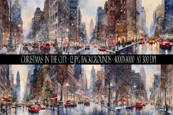 City Glow: Holiday Design with Christmas in the City Backgrounds