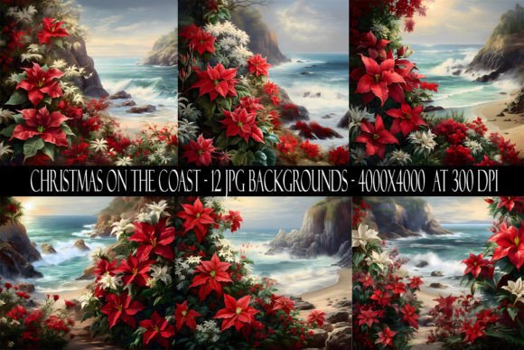 Coastal Christmas: Unique Backgrounds for Festive Designs