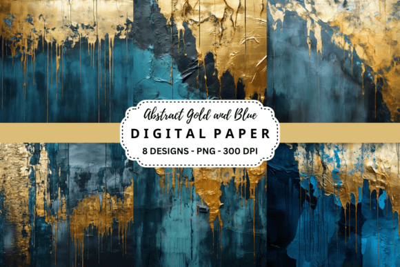 Elevating Your Visuals: The Allure of Abstract Gold and Blue Backgrounds