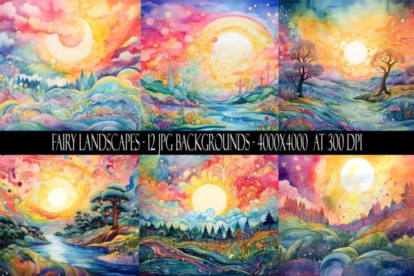Enchanting Fairy Landscape Backgrounds for Creative Projects