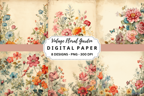 Enchanting Vintage Floral Garden Backgrounds for Creatives