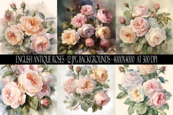English Antique Rose Backgrounds: A Designer's Guide