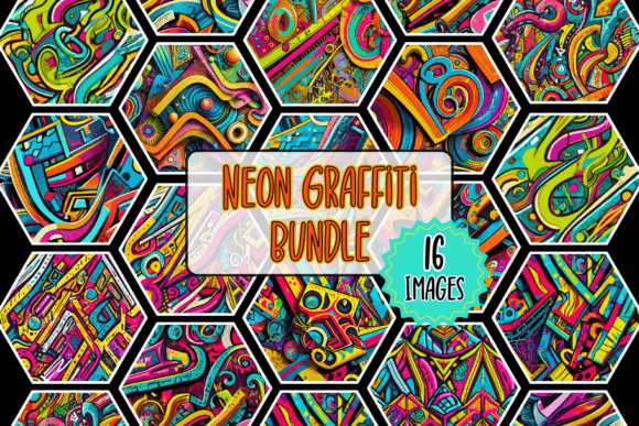 Inject Energy with the Neon Graffiti Backgrounds Bundle