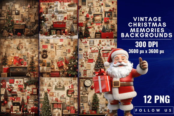 Timeless Holiday Design: Vintage Christmas Memories Backgrounds