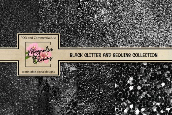 Unleash Brilliance with Black Glitter and Sequins Backgrounds
